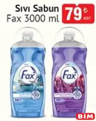 FAX SIVI SABUN 3 L fiyat ve kampanya bilgisi